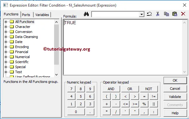 Filter Transformation in Informatica 12