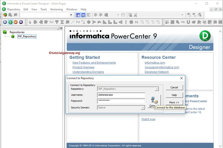 Connect to repository admin Console 3