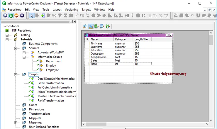 Informatica Rank Transformation 7