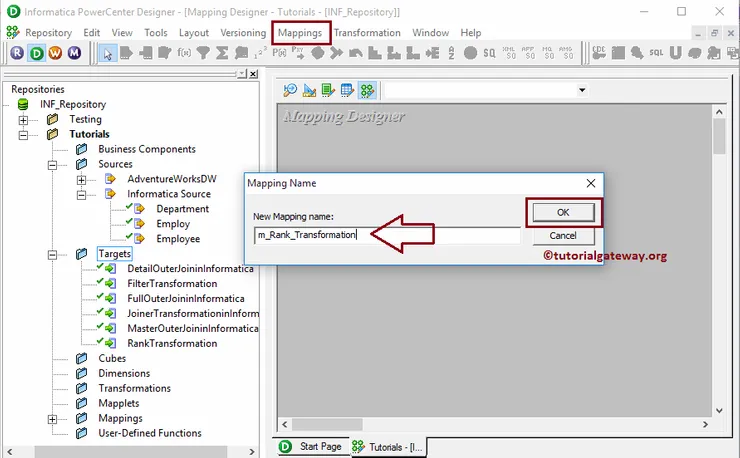 Informatica Rank Transformation 8