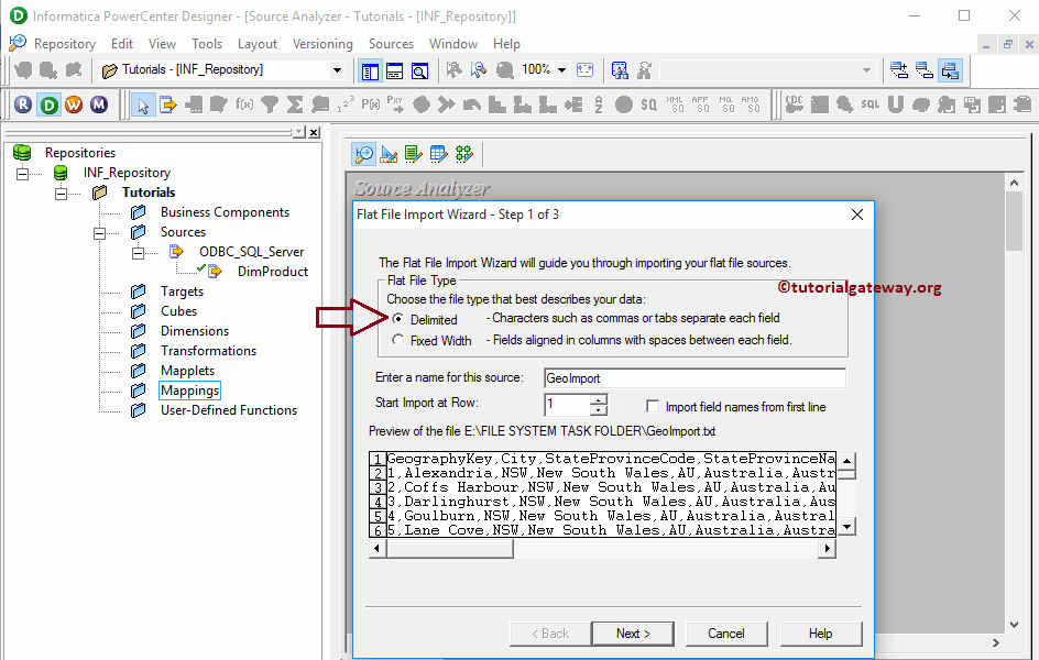Flat File Source in Informatica 4